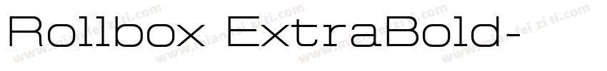 Rollbox ExtraBold字体转换